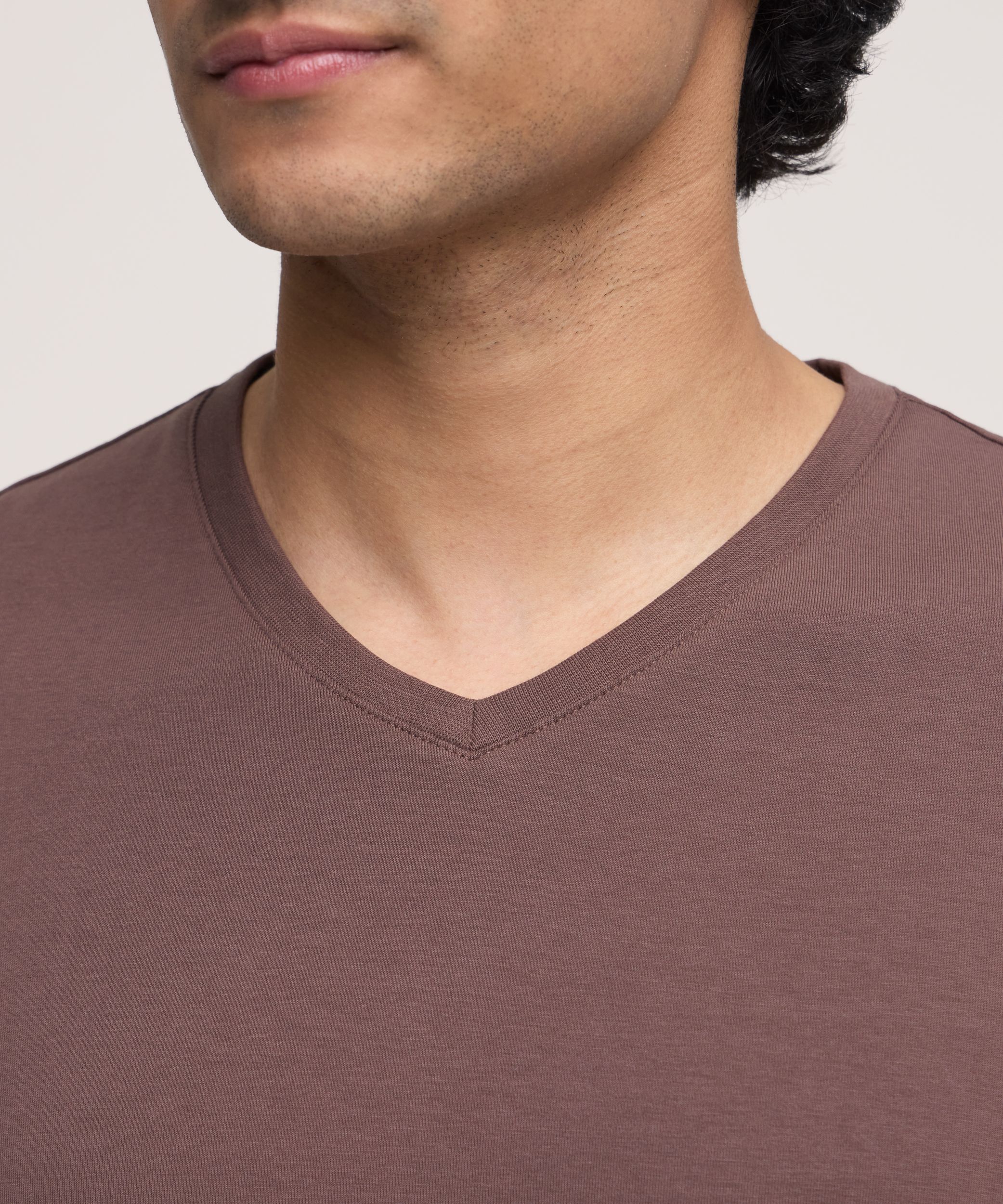 T-shirt saisonnier extensible à encolure en&nbsp;V et manches courtes pour hommes, Denver Hayes