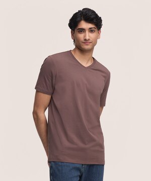 Denver Hayes Men's Short Sleeve Seasonal Stretch V-Neck T-Shirt