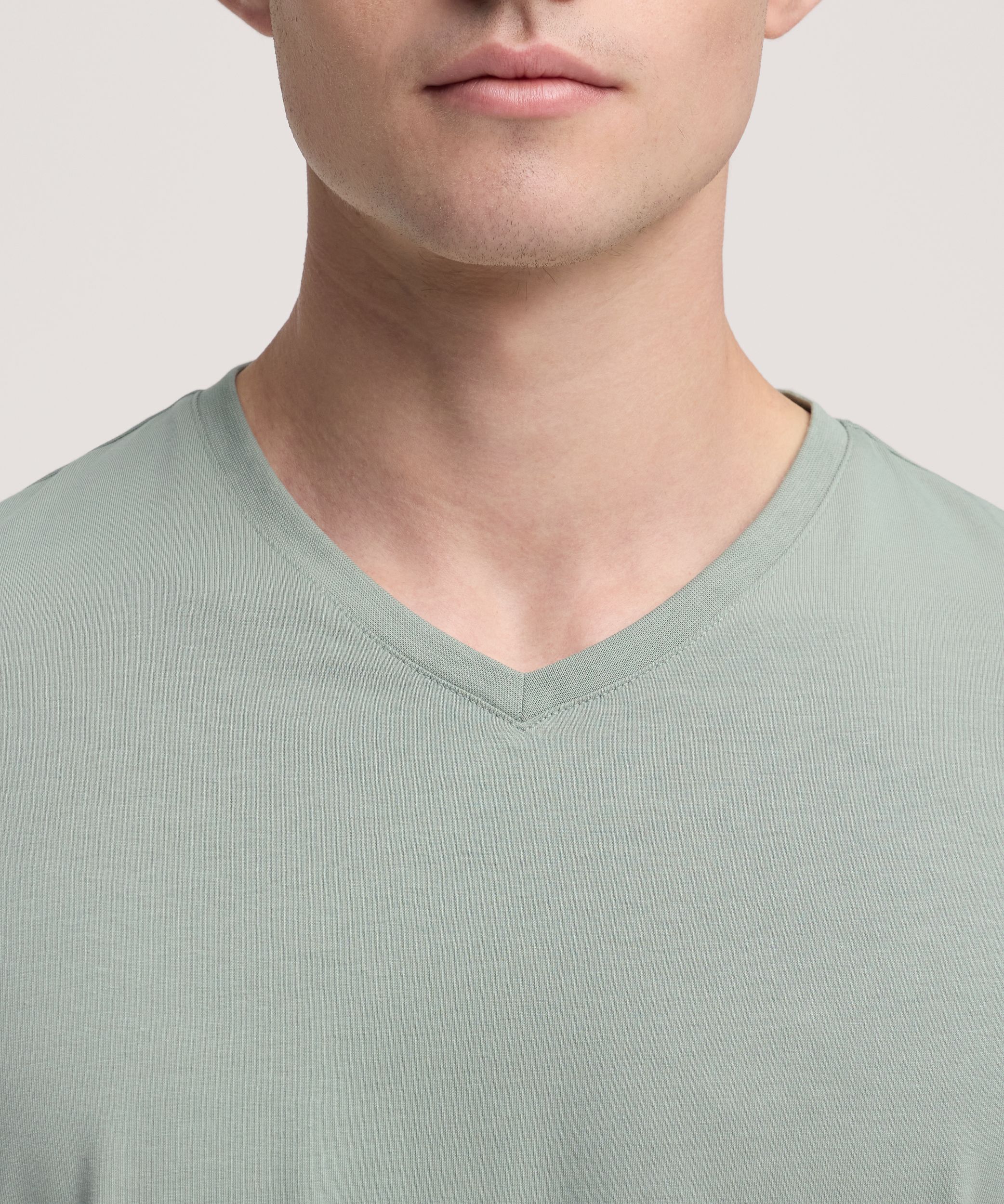 Denver Hayes Men's Short Sleeve Seasonal Stretch V-Neck T-Shirt