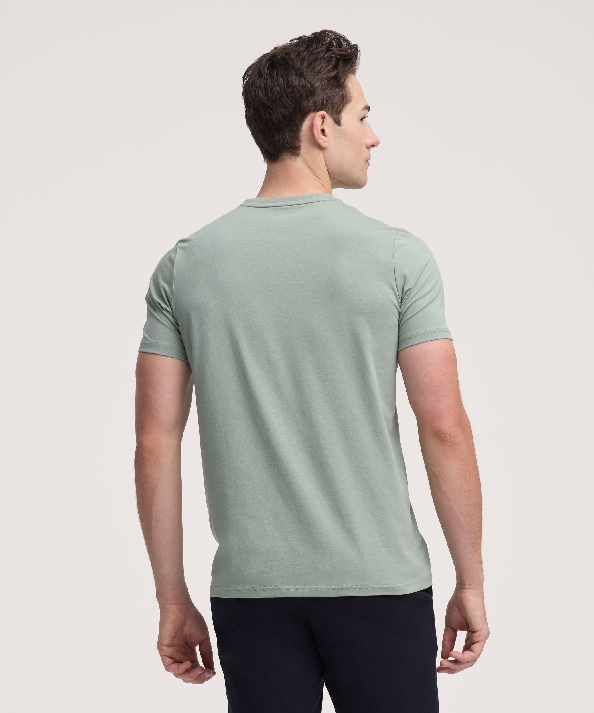 Denver Hayes Men's Short Sleeve Seasonal Stretch V-Neck T-Shirt