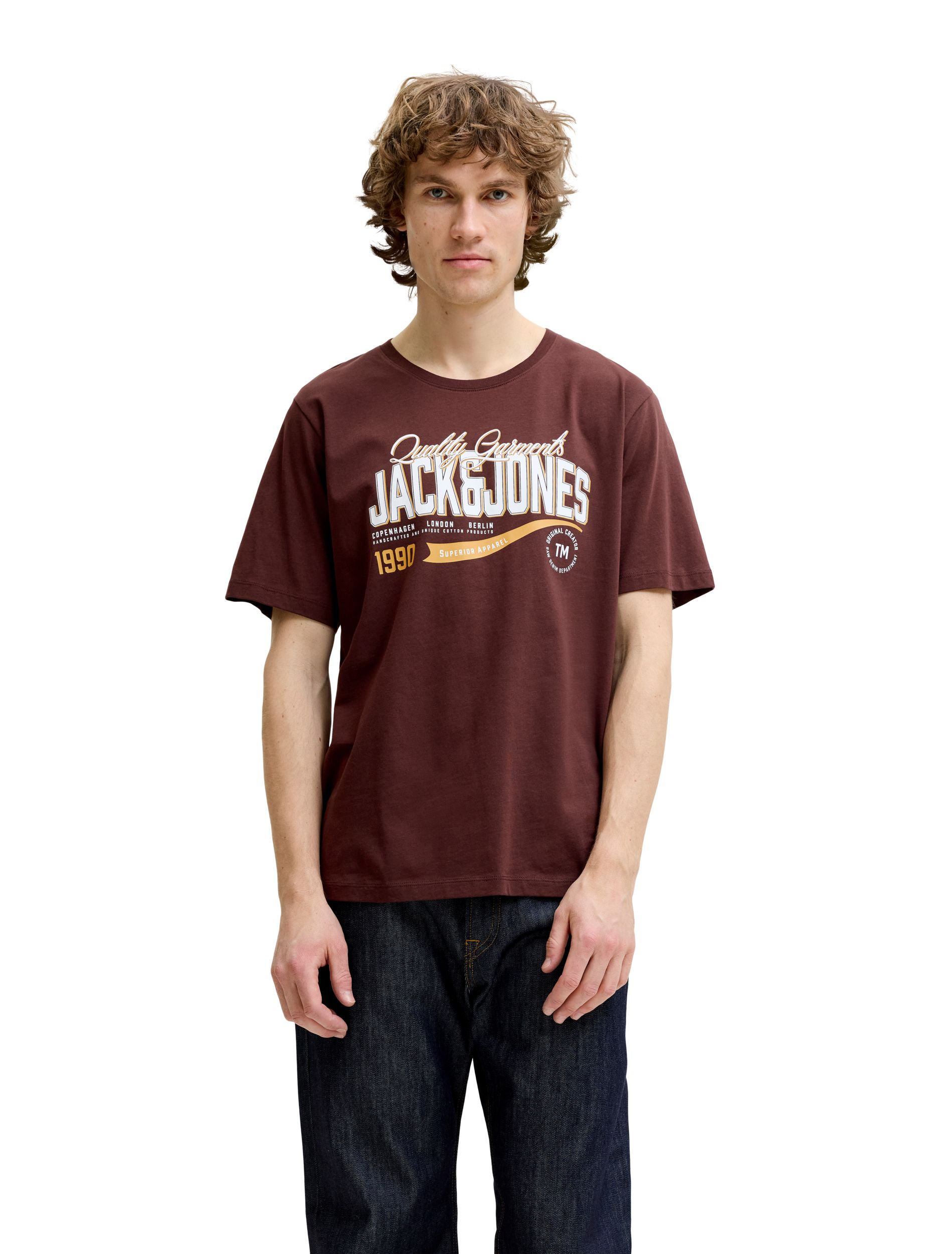 T-shirt biologique à logo pour hommes, Jack & Jones