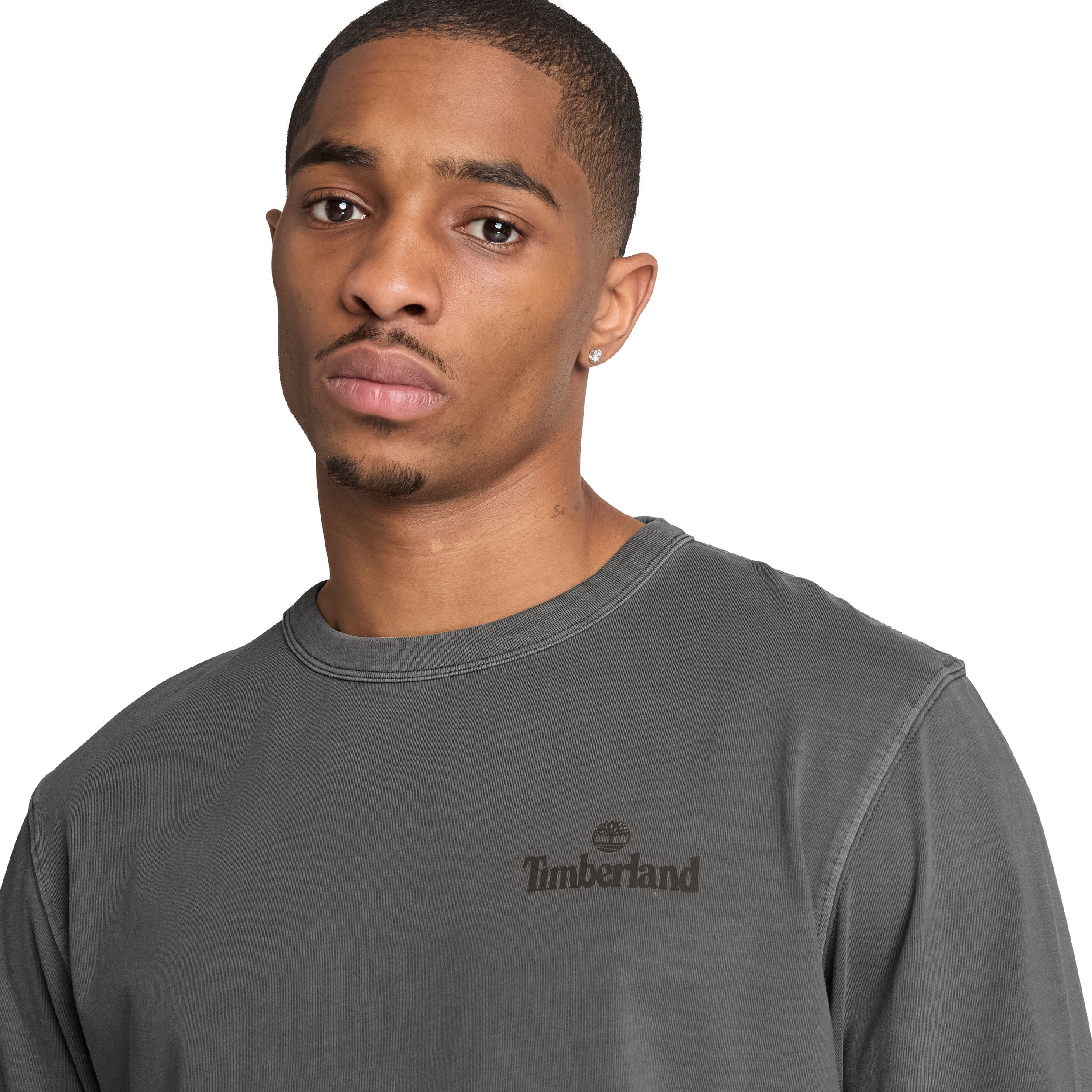 T-shirt à manches longues teint en pièce pour hommes, Timberland