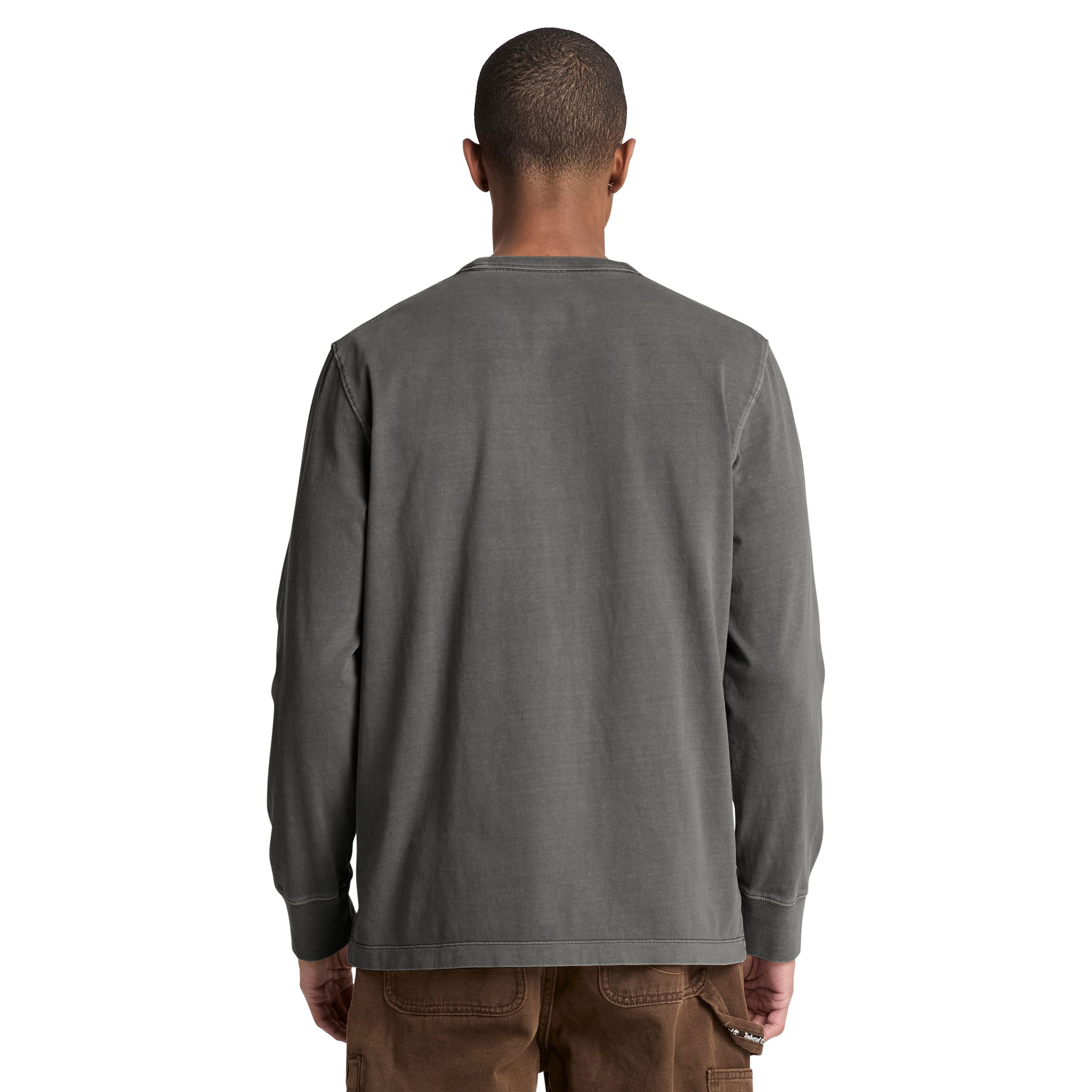 T-shirt à manches longues teint en pièce pour hommes, Timberland