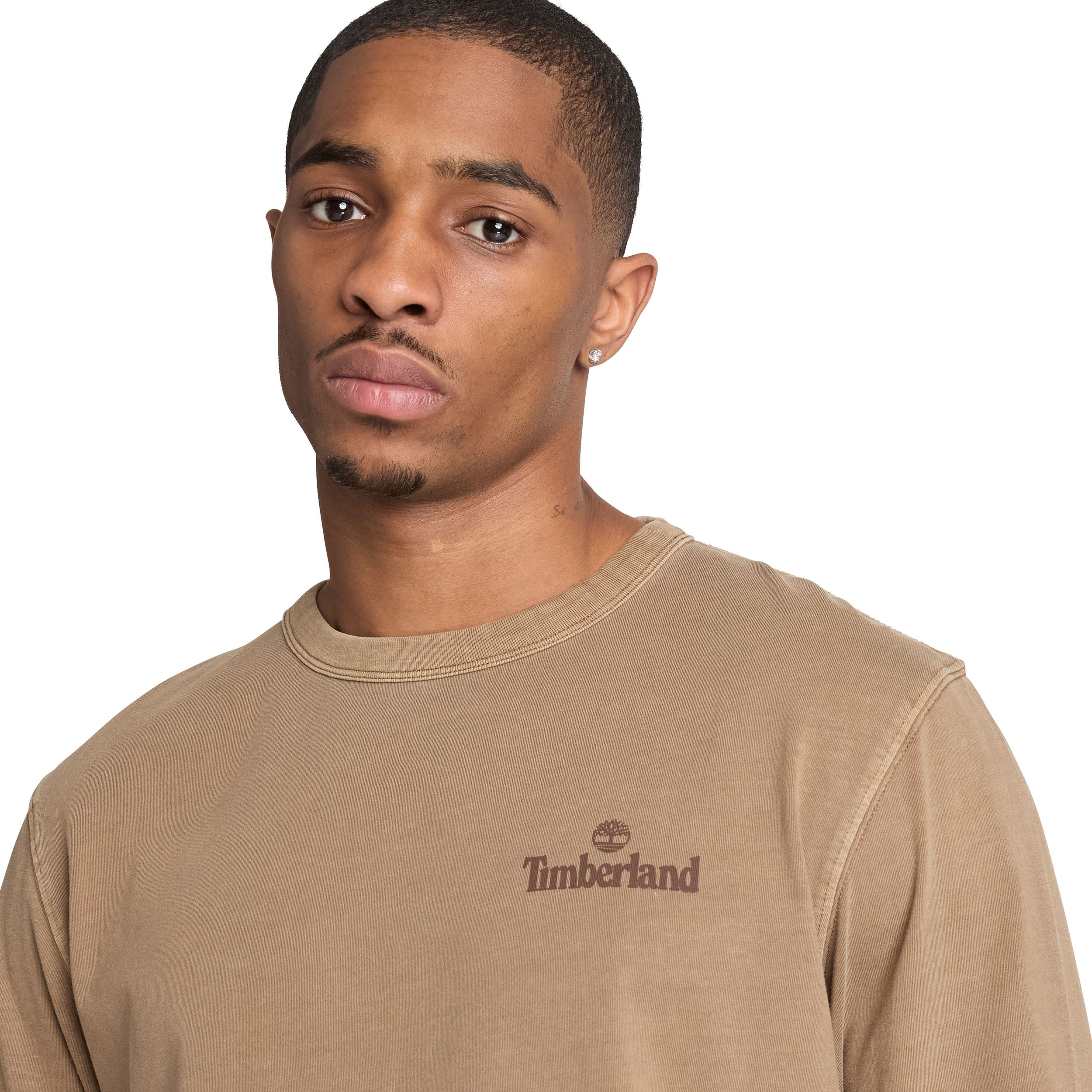 T-shirt à manches longues teint en pièce pour hommes, Timberland