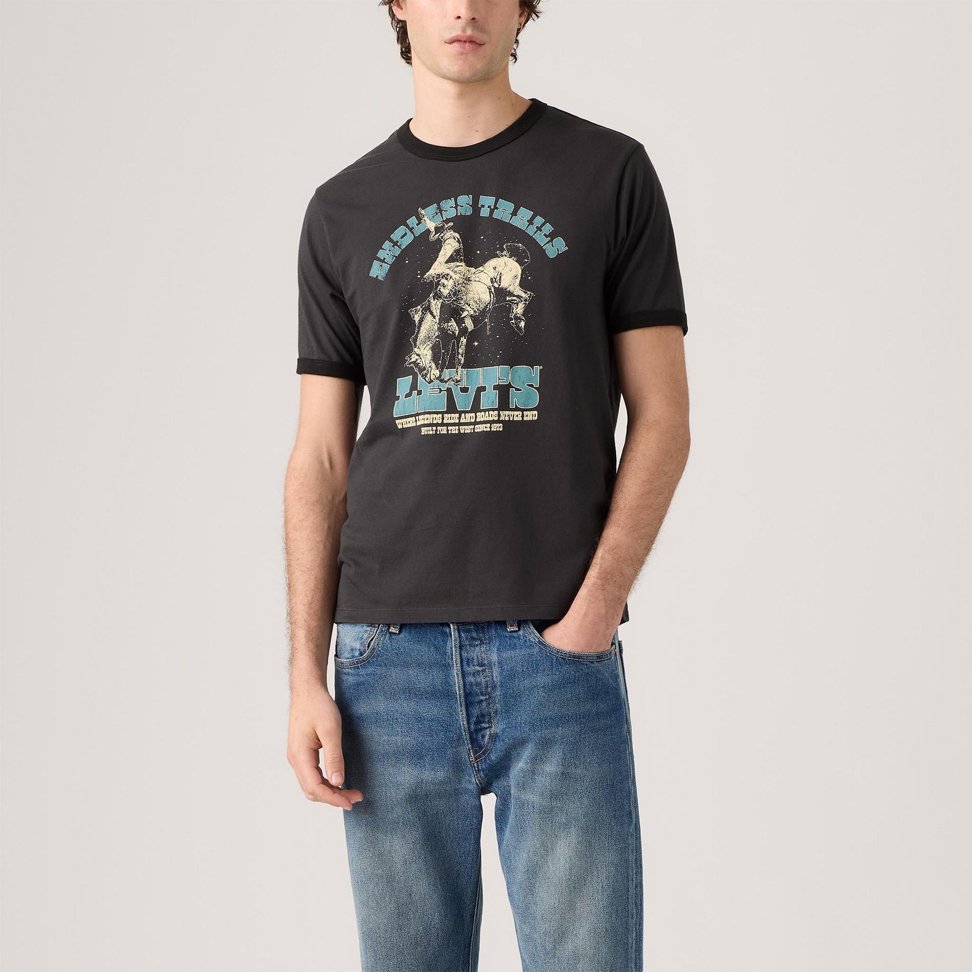 Levi's Men's Short Sleeve Graphic Ringer T-Shirt