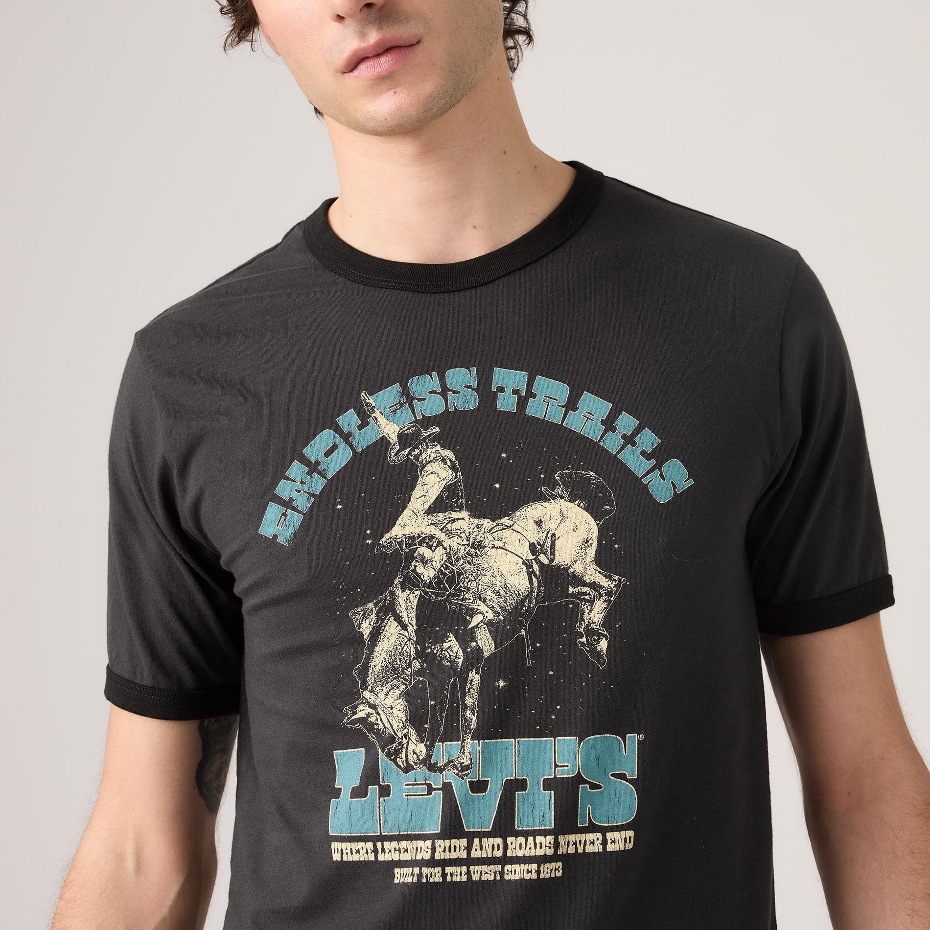 Levi's Men's Short Sleeve Graphic Ringer T-Shirt