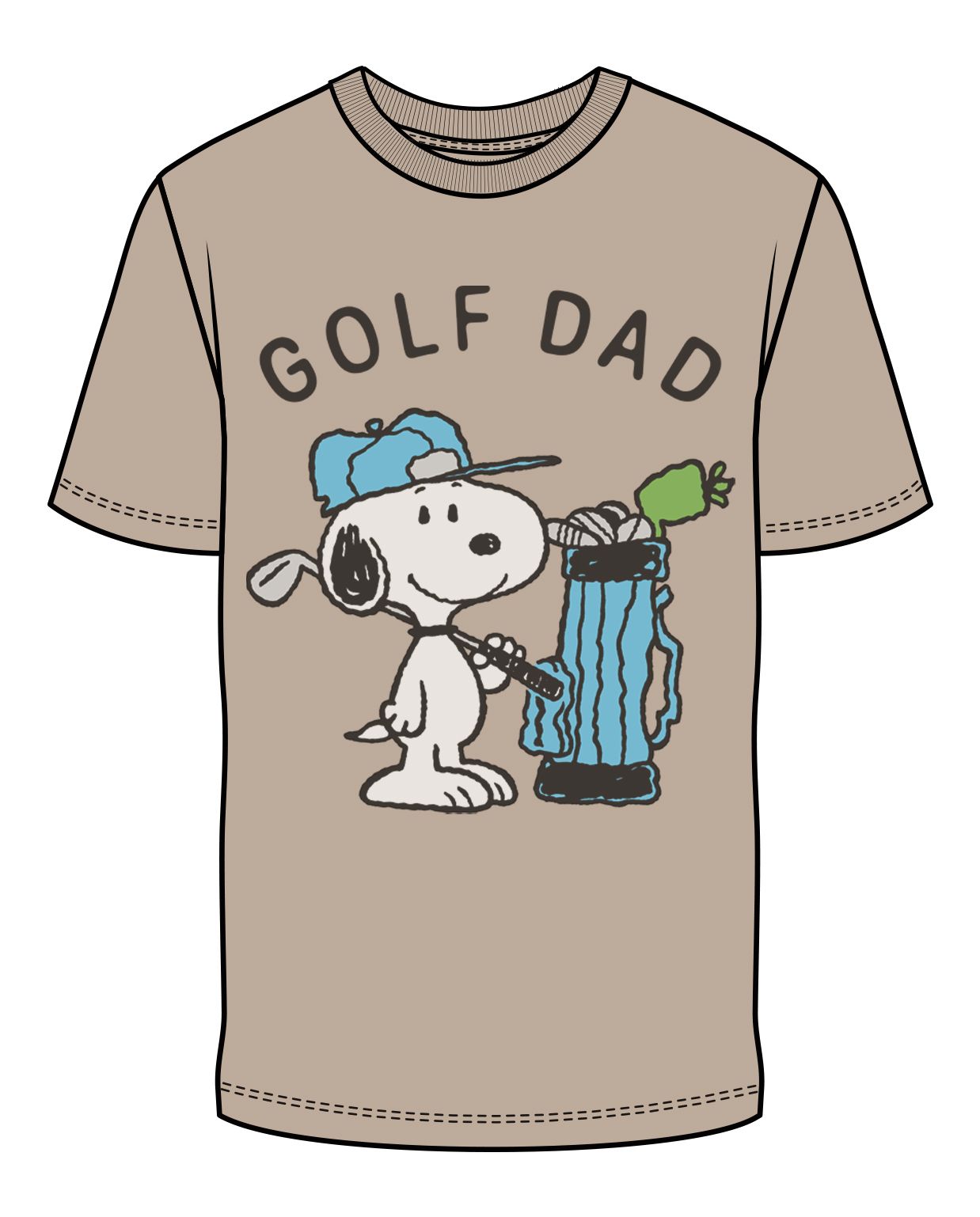Men's Peanuts Snoopy Golf Dad Graphic T-Shirt
