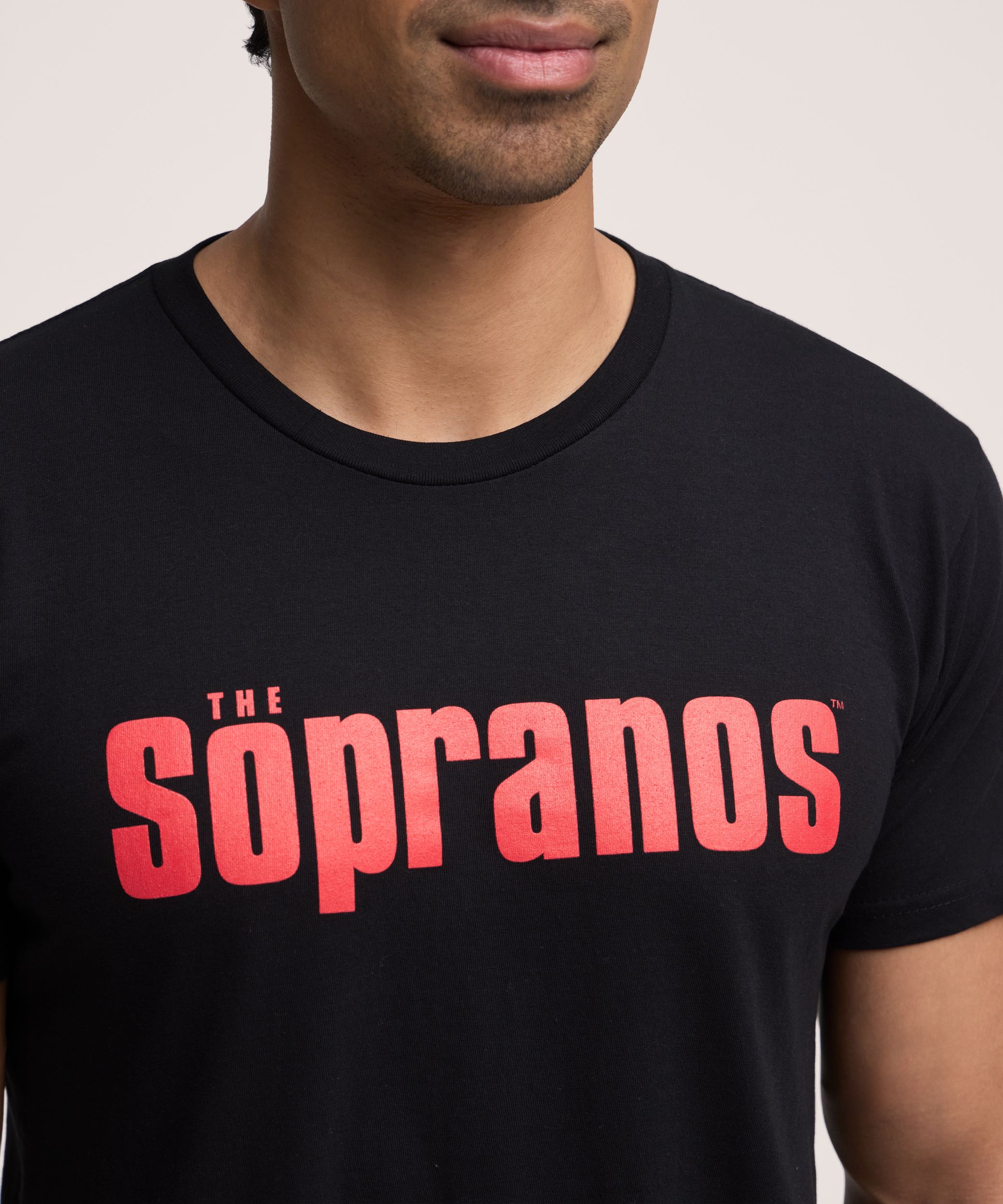 T-shirt à col ras du cou avec graphique Sopranos pour hommes