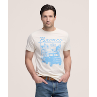 T-shirt à col ras du cou avec graphique Bronco pour hommes Front_Flat
