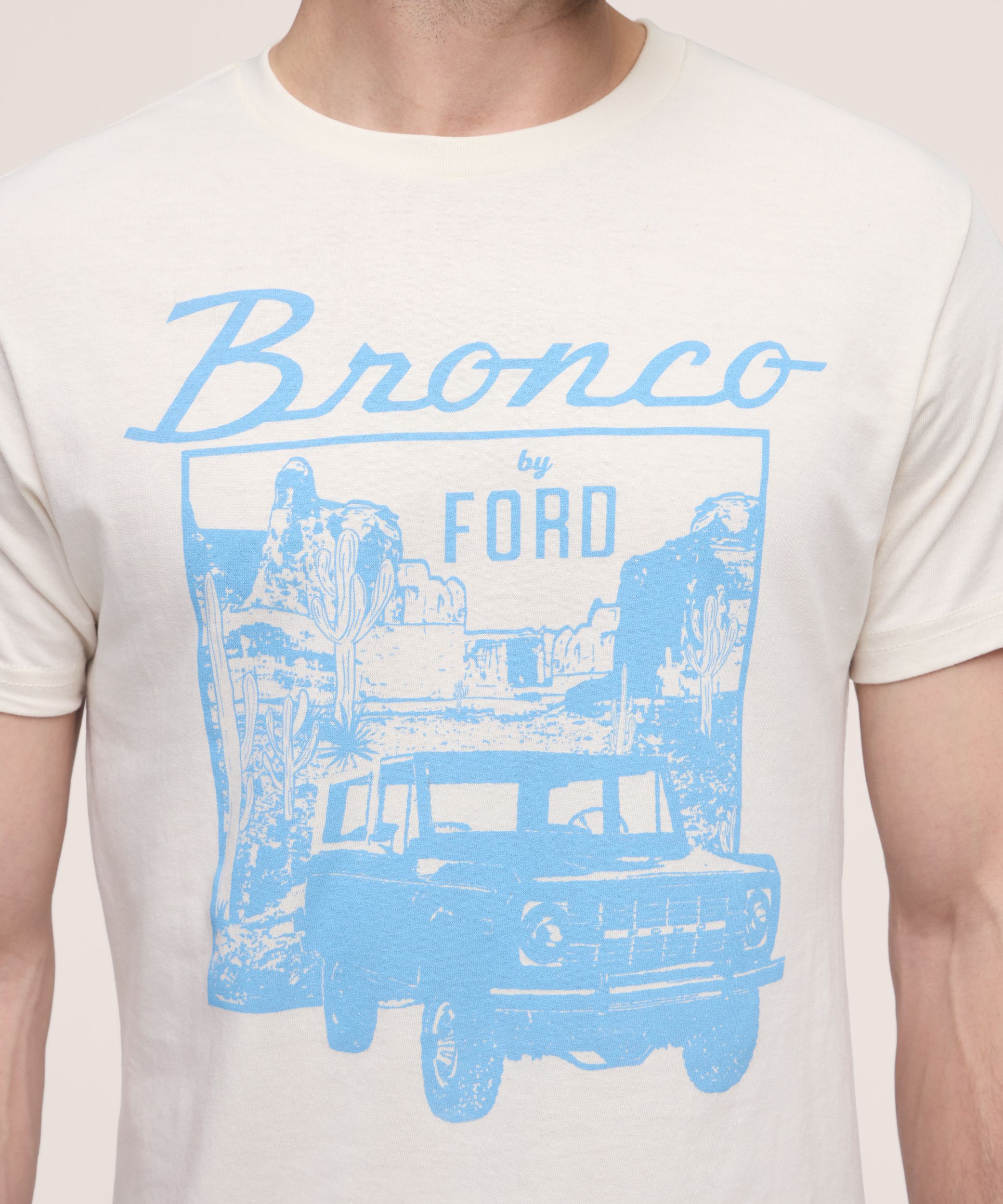 T-shirt à col ras du cou avec graphique Bronco pour hommes