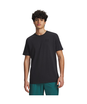 T-shirt à manches courtes de style sportif avec logo à gauche de la poitrine pour hommes, Under Armour