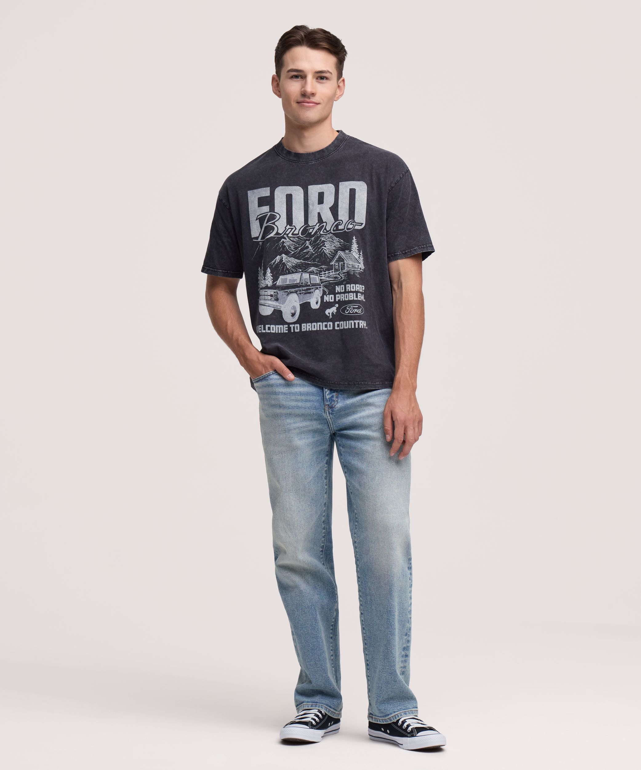 T-shirt graphique pour hommes, Bronco