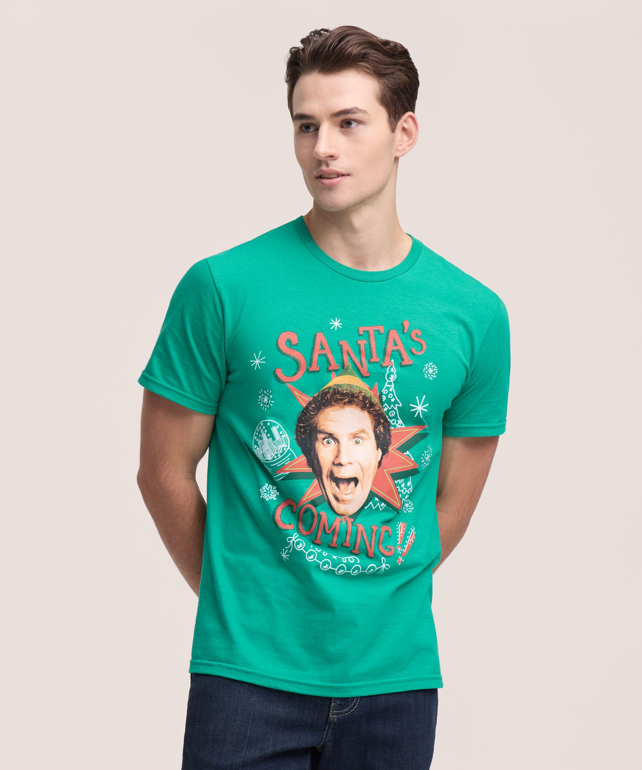 Men's Holiday Elf Graphic T Shirt