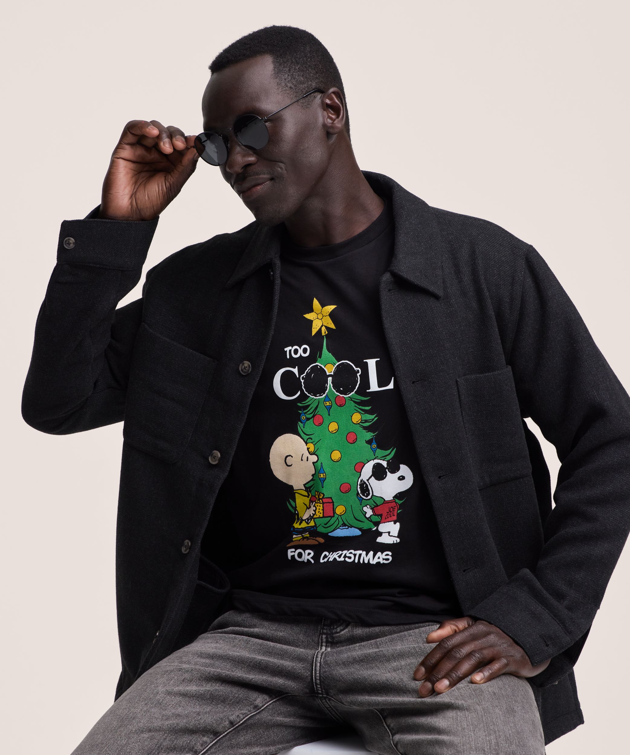 T-shirt graphique des Fêtes pour hommes, Charlie Brown
