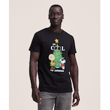 T-shirt graphique des Fêtes pour hommes, Charlie Brown Front_Flat