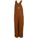 Carhartt Kids' Unisex Loose Fit Canvas Bib Overalls Front_Angled_Left