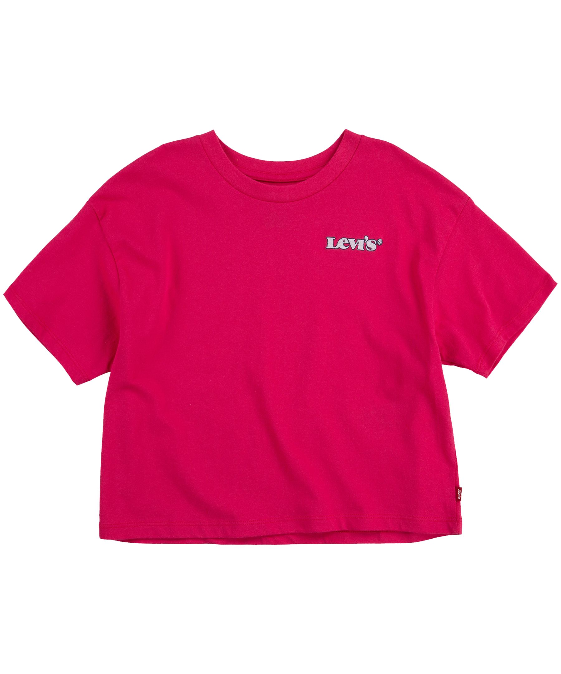 Levi's Girls' 7-16 Years HR Jordi Crew Neck Short Sleeve T Shirt - Red