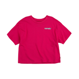 Levi's Girls' 7-16 Years HR Jordi Crew Neck Short Sleeve T Shirt - Red Front_Flat