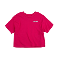 Levi's Girls' 7-16 Years HR Jordi Crew Neck Short Sleeve T Shirt - Red Front_Flat