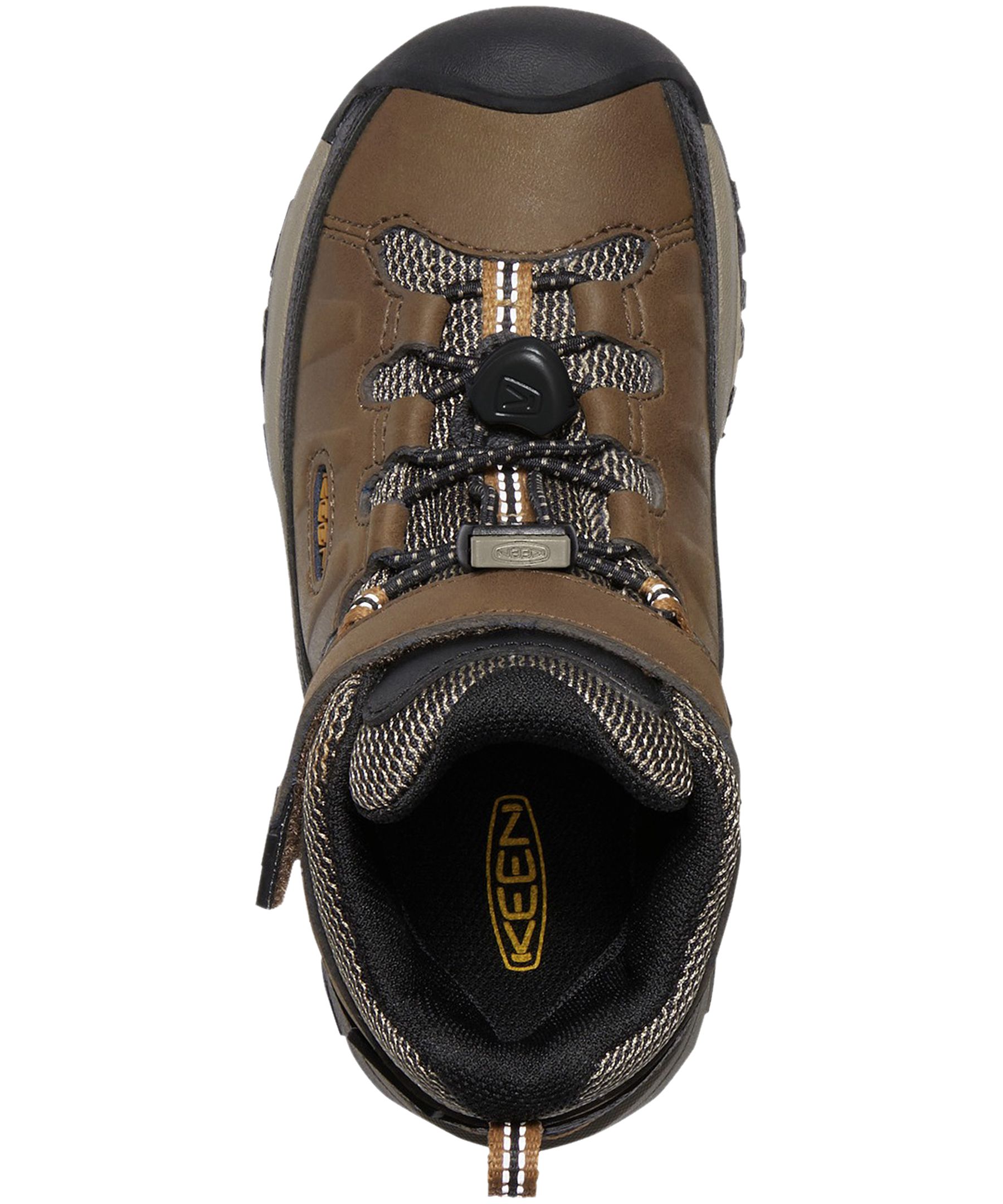 KEEN Canada Outdoor Boys' Preschool Targhee Waterproof Mid Hiking Boots Brown