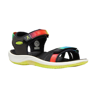 KEEN Canada Toddlers' Verano Quick Dry Sandals Black Blue Front_Three_Fourths_Angled_Right