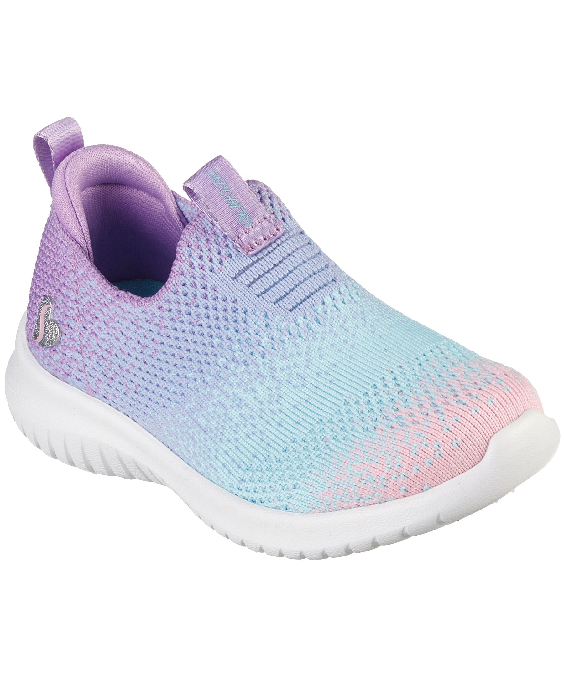 Skechers Chaussures de sport à enfiler pour fillettes, Ultra Flex Colour Perfect, lavande et multicolore