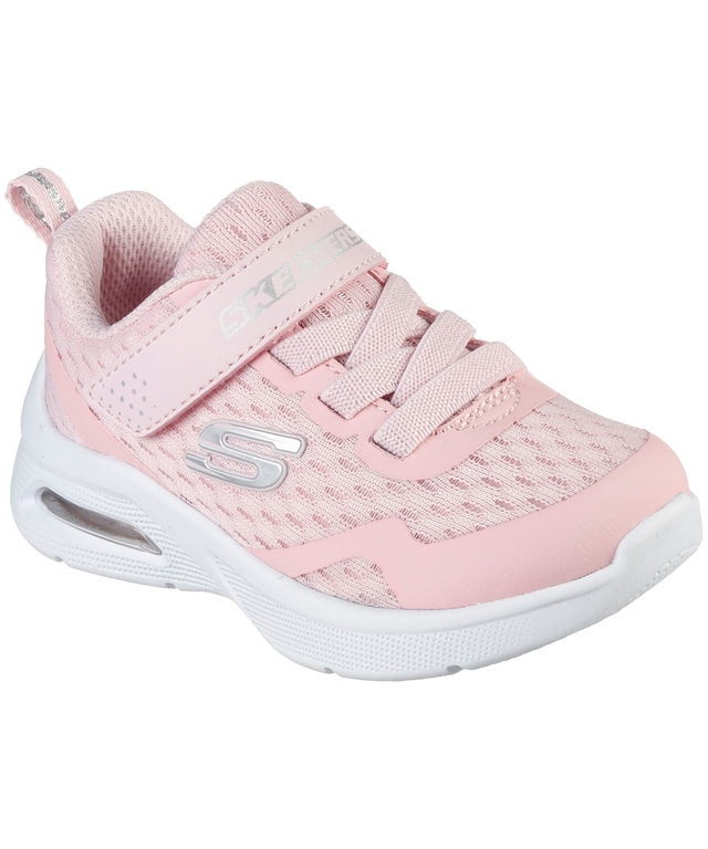 Skechers Chaussures de sport avec coussin d'air pour fillettes, Microspec Max, rose pâle