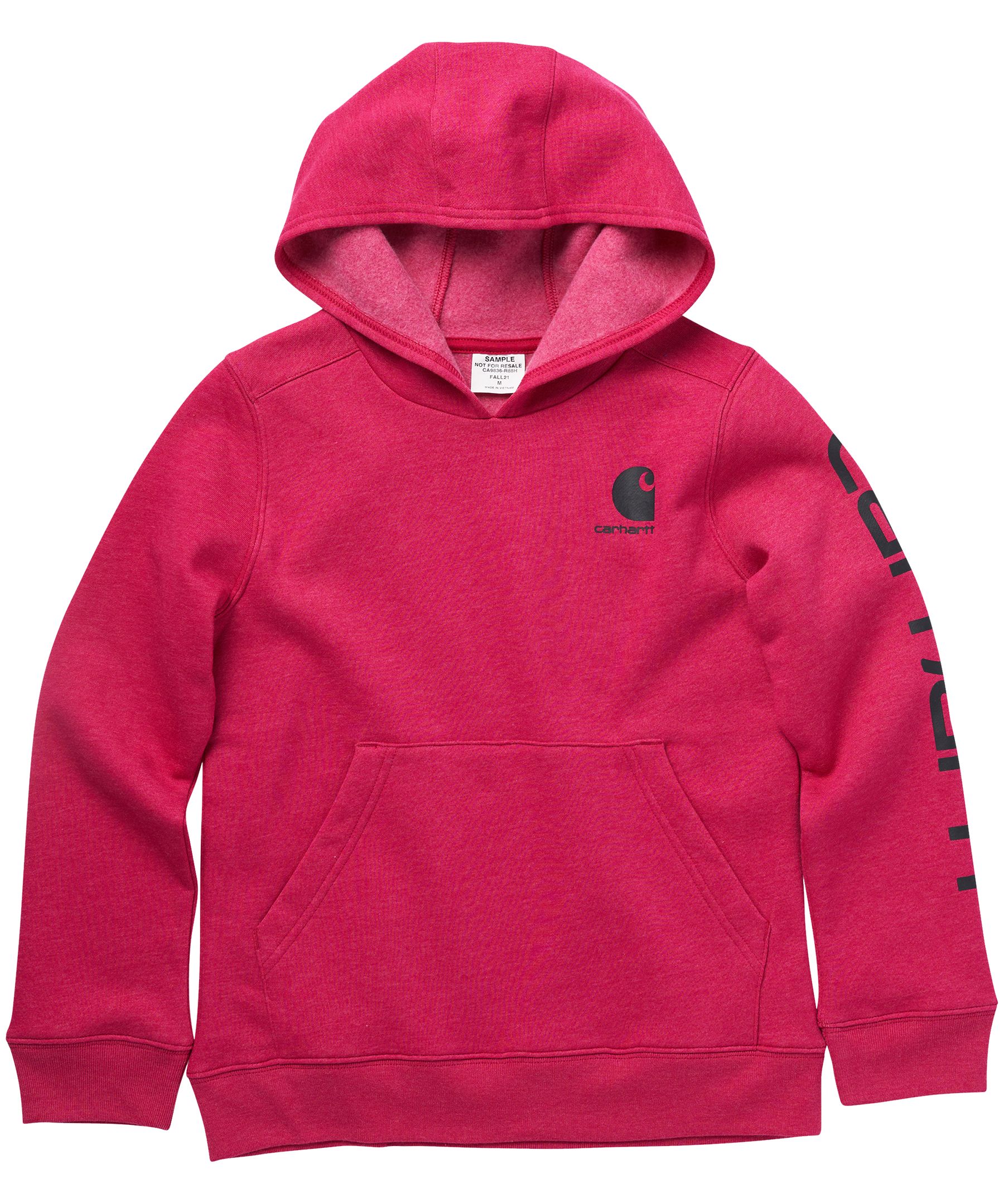 Carhartt Girls' Fleece Long Sleeve Graphic Hoodie Sweatshirt