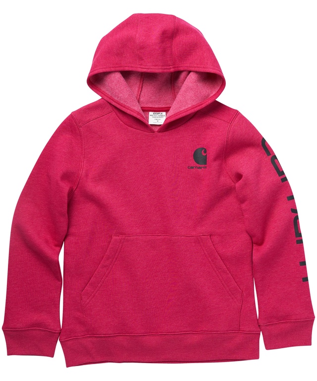Carhartt Girls' Fleece Long Sleeve Graphic Hoodie Sweatshirt