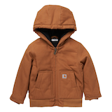 Carhartt Kids' Canvas Long Sleeve Insulated Hooded Jacket Front_Flat