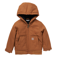 Carhartt Kids' Canvas Long Sleeve Insulated Hooded Jacket Front_Flat
