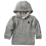 Chandail en molleton à capuche graphique avec demi-fermeture à glissière pour garçons de 2 à 4&nbsp;ans Front_Flat