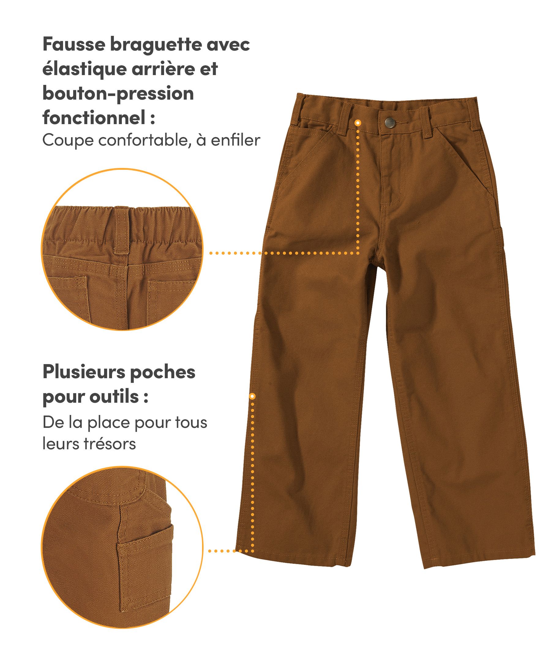 Pantalon de travail tout usage à coupe ample en toile pour bébés garçons, 0 à 24&nbsp;mois, Carhartt