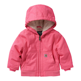 Carhartt Kids' Canvas Long Sleeve Insulated Hooded Jacket Front_Flat