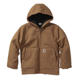 Veste à capuche isolée en toile pour garçons, 7 à 16 ans, Carhartt Front_Flat