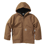 Carhartt Kids' Unisex Canvas Insulated Hooded Jacket Front_Flat