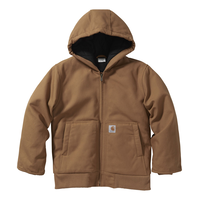 Carhartt Kids' Unisex Canvas Insulated Hooded Jacket Front_Flat
