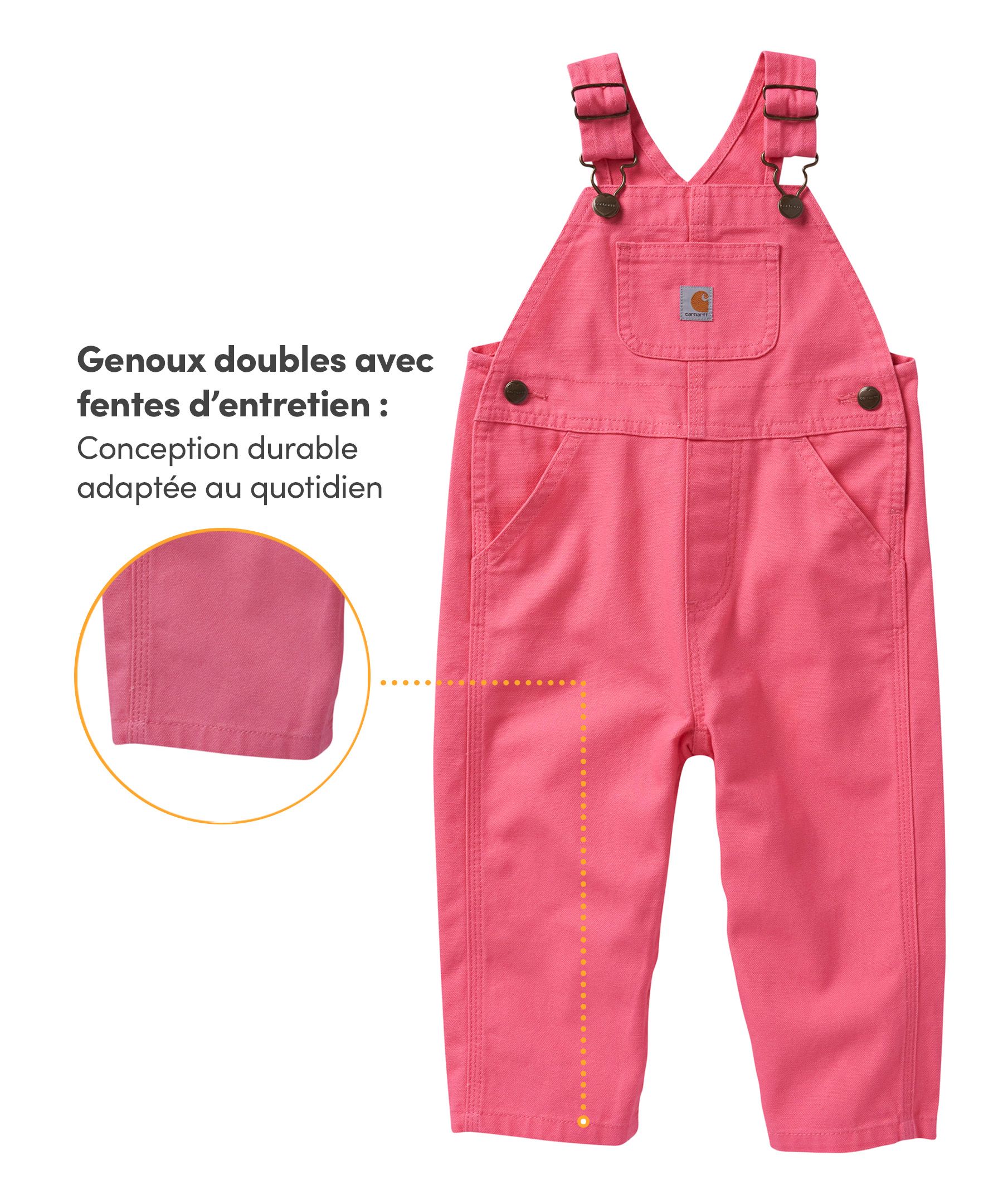 Salopette coupe ample en toile pour fillettes, Carhartt