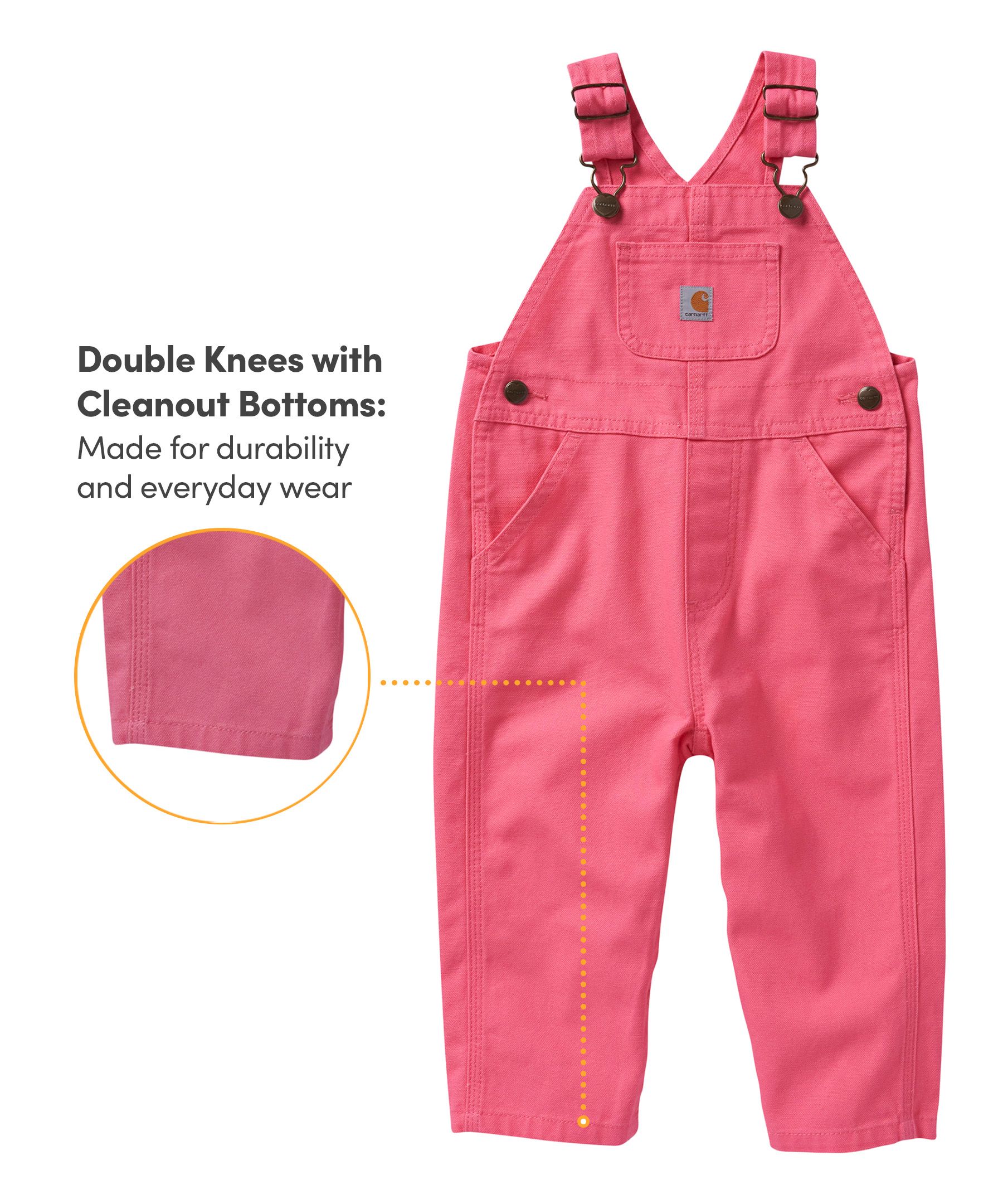 Carhartt Kids' Unisex Canvas Bib Overalls