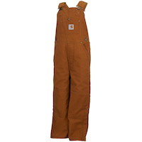 Salopette en toile isolée à coupe ample pour garçons de 7 à 16 ans, Carhartt Front_Flat