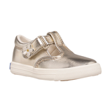 Keds Girls' Toddler Daphne Velcro Strap Leather Shoes Front_Three_Fourths_Angled_Right