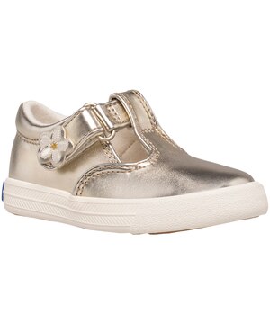Keds Girls' Toddler Daphne Velcro Strap Leather Shoes