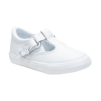 Girls' Toddler Daphne Velcro Strap Leather Shoes Front_Three_Fourths_Angled_Right