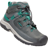 Bottes de randonnée imperméables mi-hautes unisexes Targhee pour enfants, KEEN Kids Front_Three_Fourths_Angled_Right