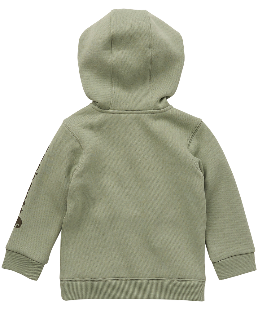 Hooded logo sale half zip pullover
