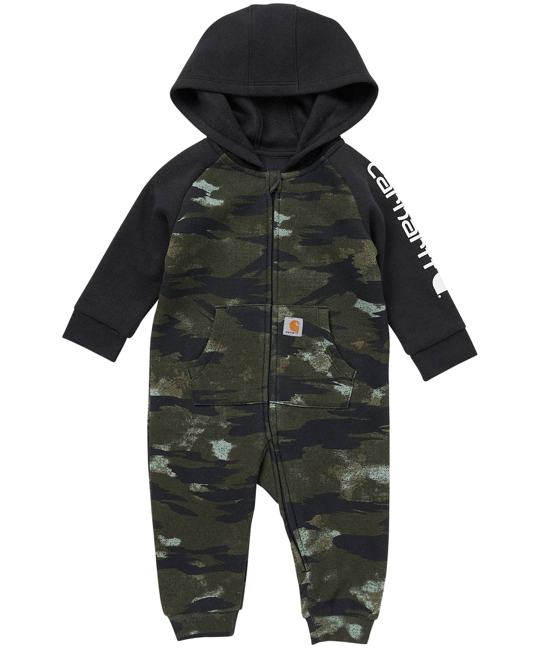 Baby Boys' Zip Front Camo Hooded Coveralls Marks