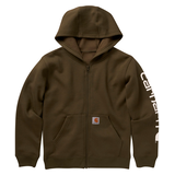 Youth Full Zip Logo Hoodie Sweatshirt Front_Flat