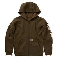 Youth Full Zip Logo Hoodie Sweatshirt Front_Flat