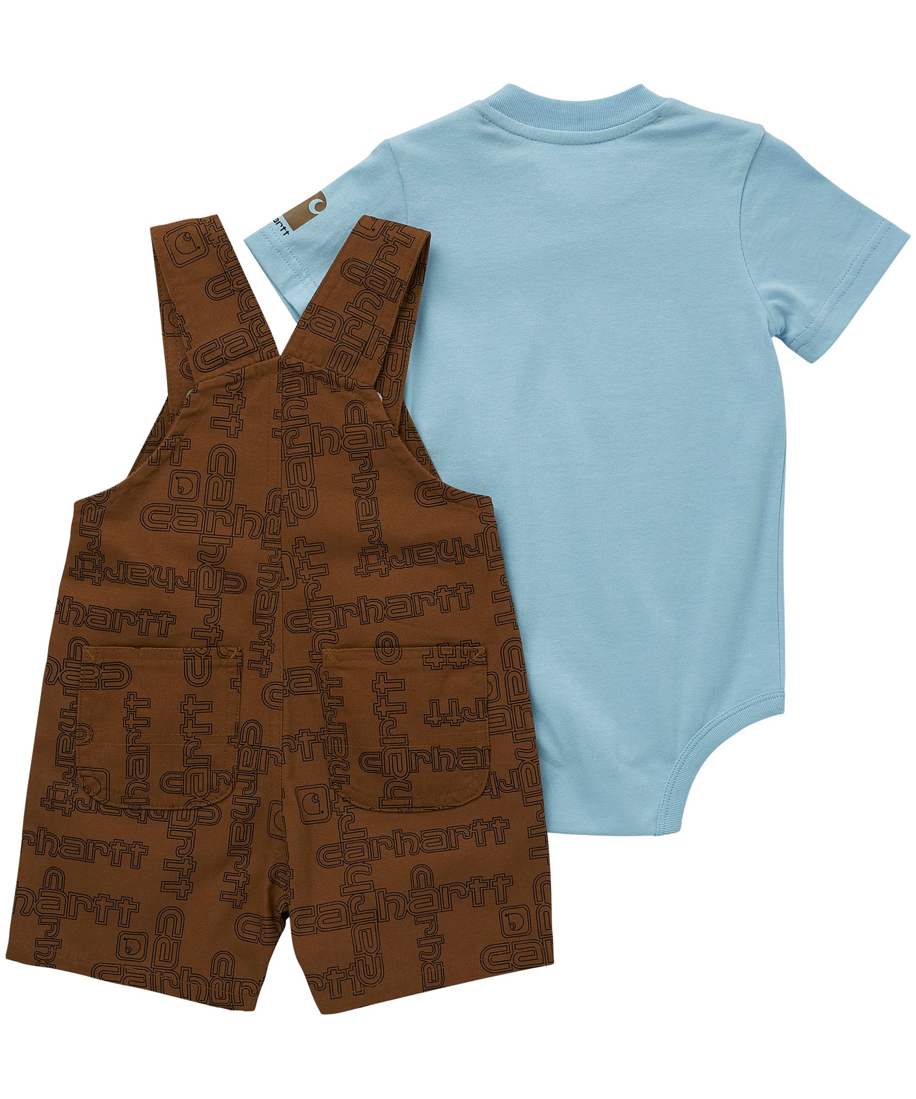 Baby Boys' Short Sleeve Bodysuit Canvas Print Shortall