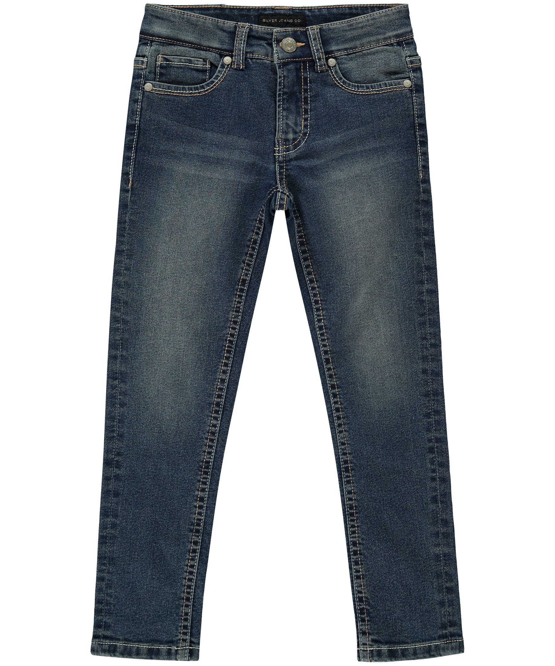 Jegging en tricot de denim pour jeunes filles, Silver